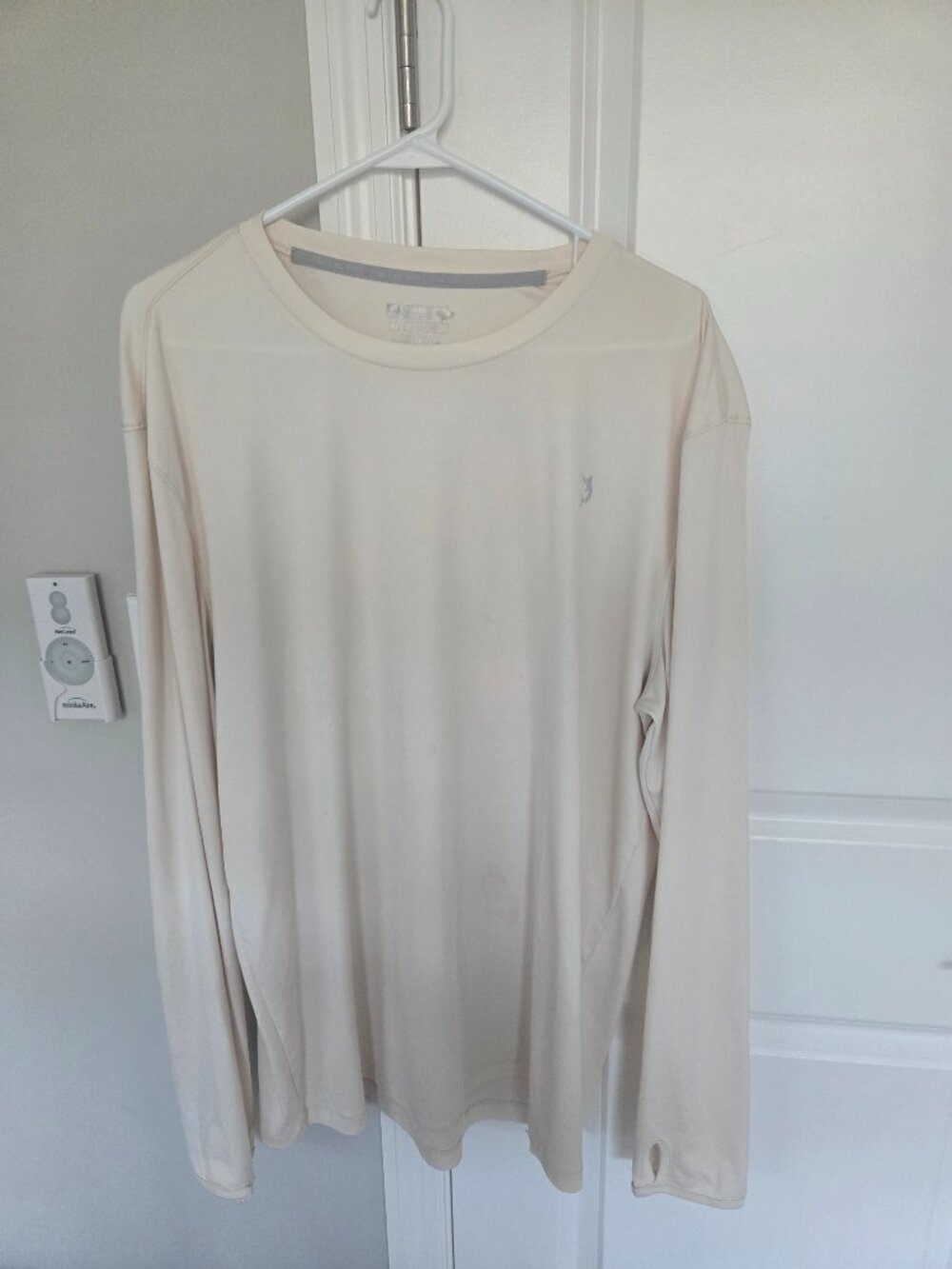 Reel Legends Cream Long-Sleeve Performance Tee Men's XL